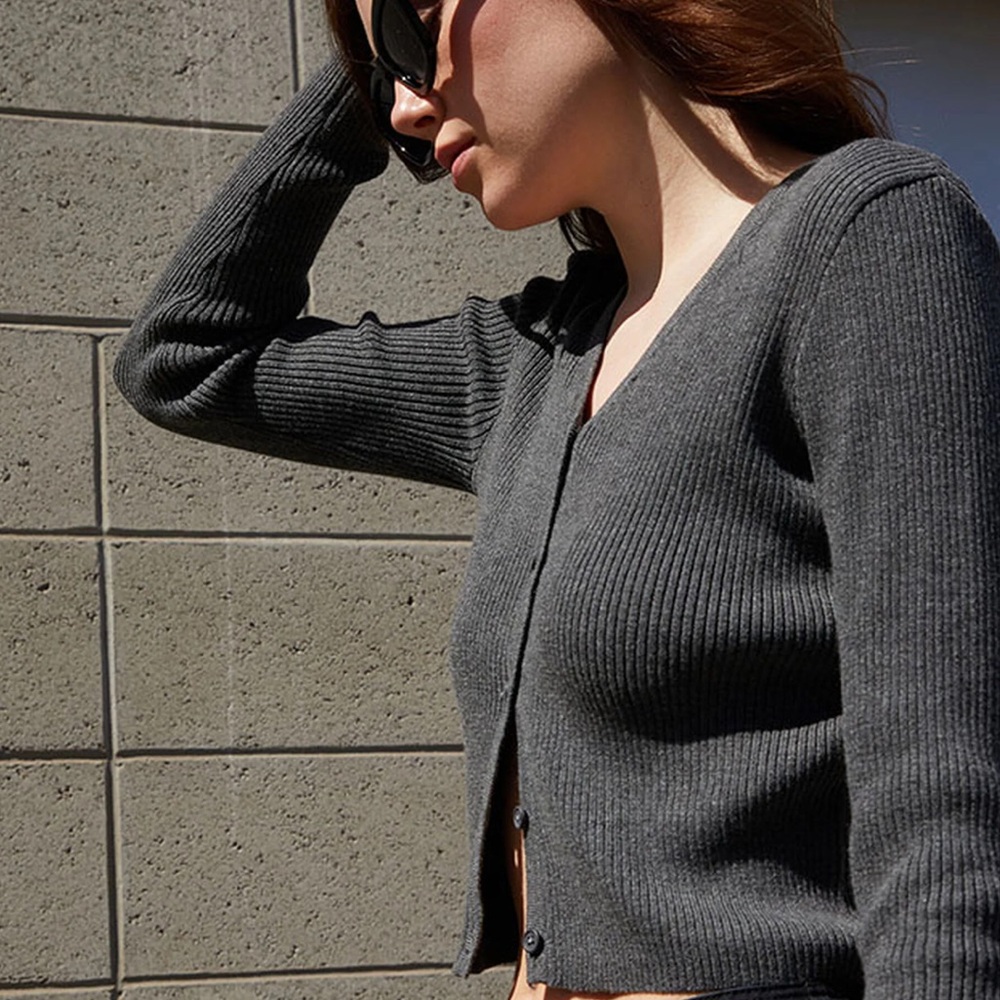 John Galt Gray Shannon Cardigan - Picture 2 of 8